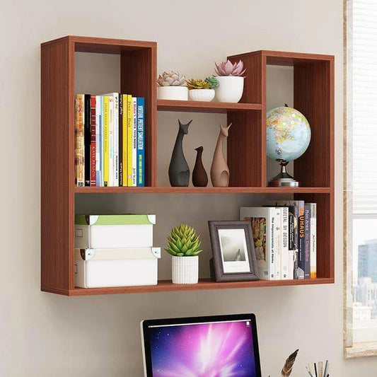 Luxury Wooden Wall Mounted Display Rack Elegant Wooden Decorative Wall Shelf